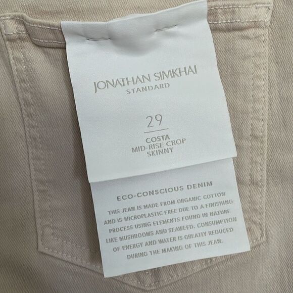 New Jonathan Simkhai Costa Mid-Rise Skinny Crop Jeans - Picture 4 of 7